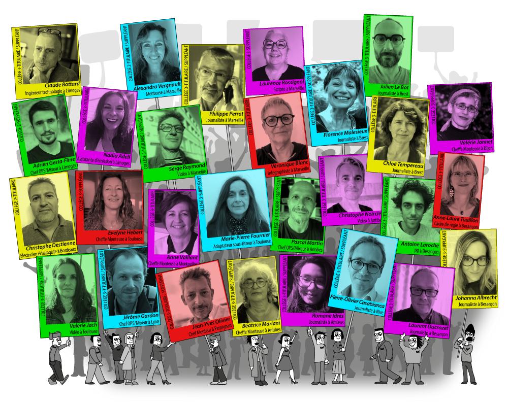 Les candidats Sud à l'élection du CSE réseau F3 